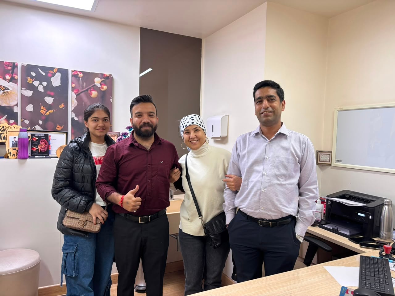 Mrs. Lolita with Dr. Vineet Kumar Surana at Manipal Hospital Dwarka